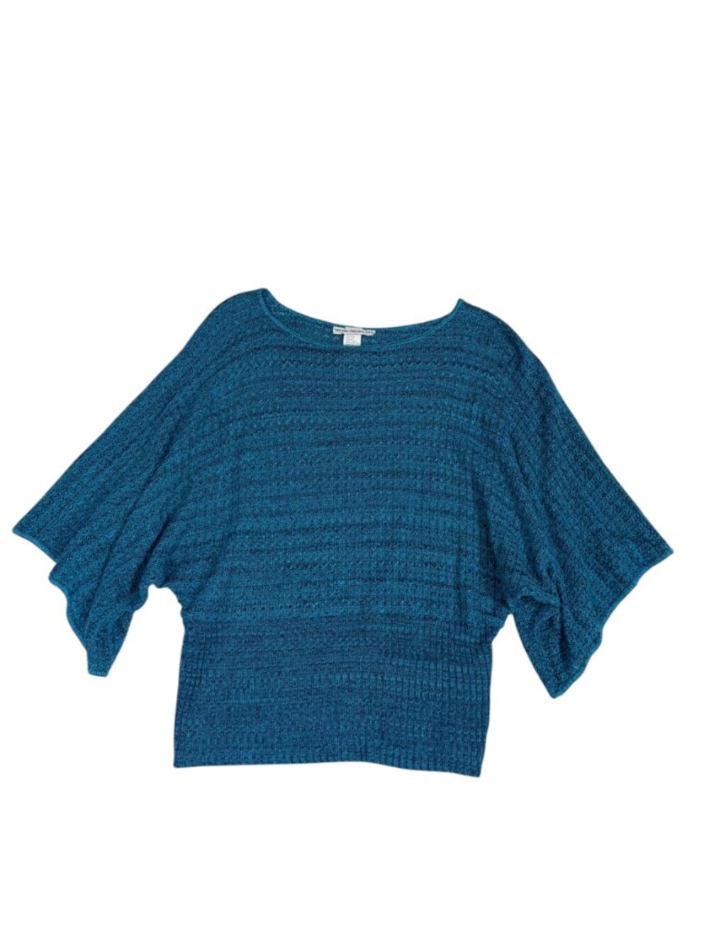 Two One Two New York Teal Dolman Batwing Sweater Large